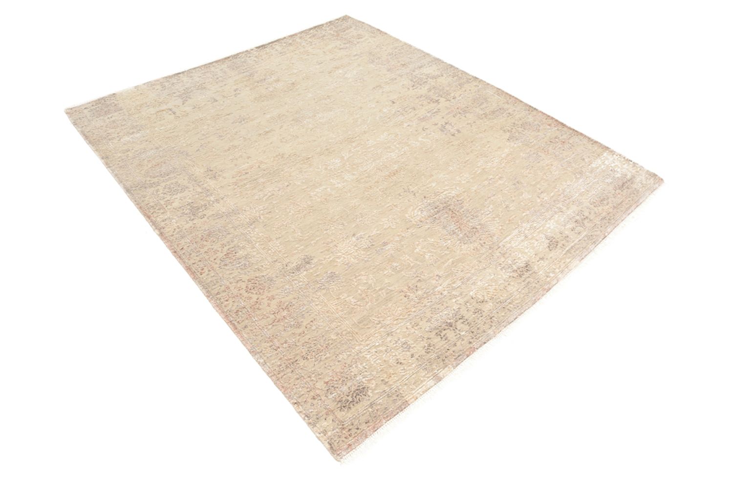 Designer Teppich - 183 x 124 cm - hellbeige