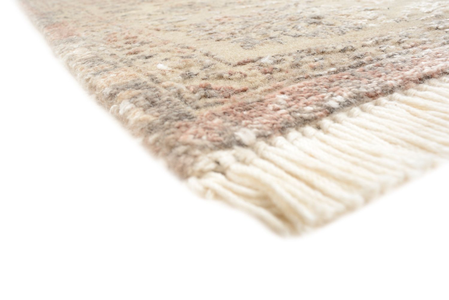 Designer Teppich - 183 x 124 cm - hellbeige