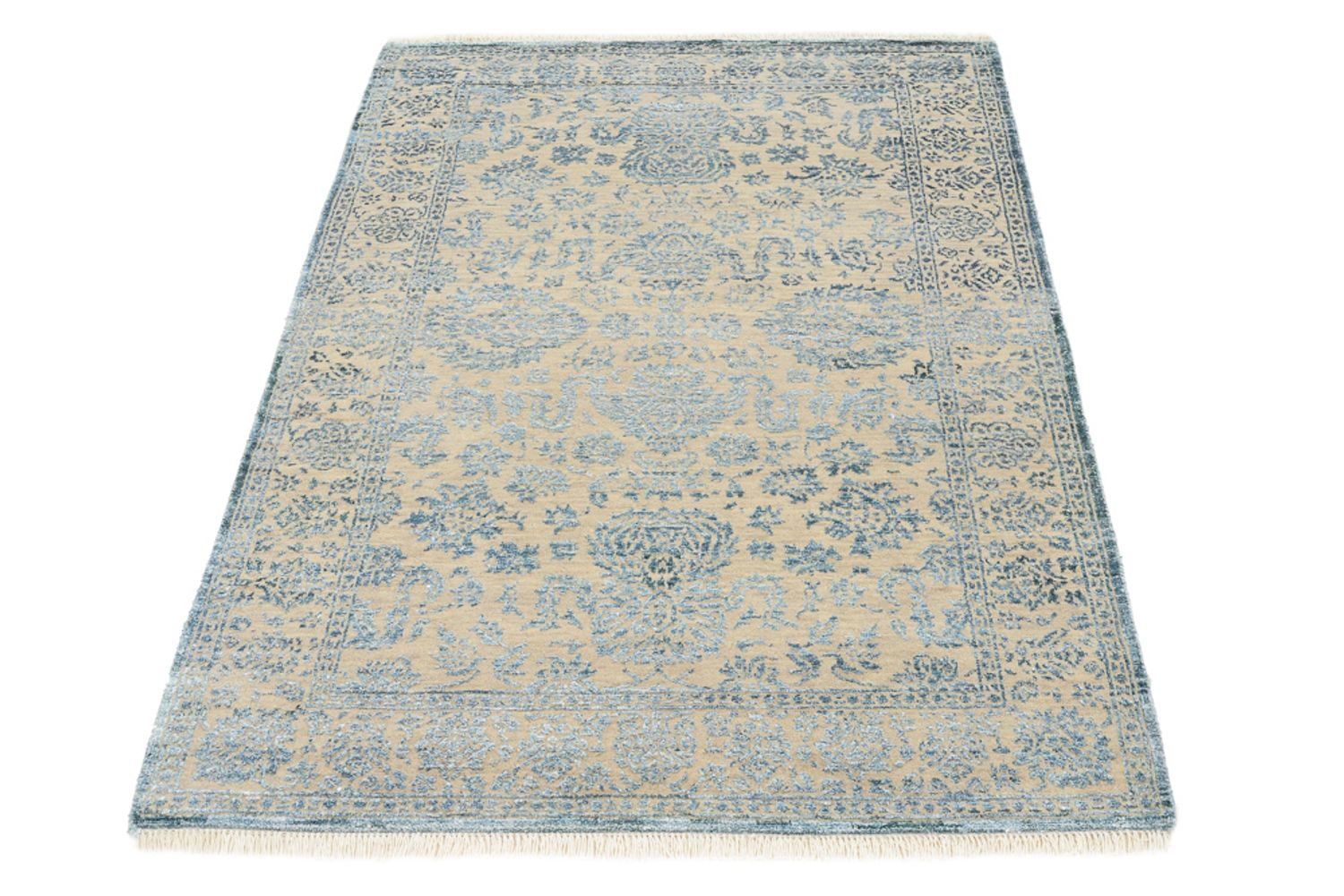 Designer Teppich - 148 x 100 cm - hellblau