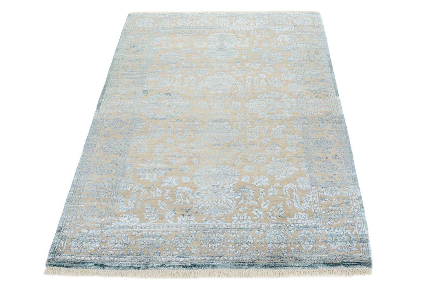 Designer Teppich - 148 x 100 cm - hellblau
