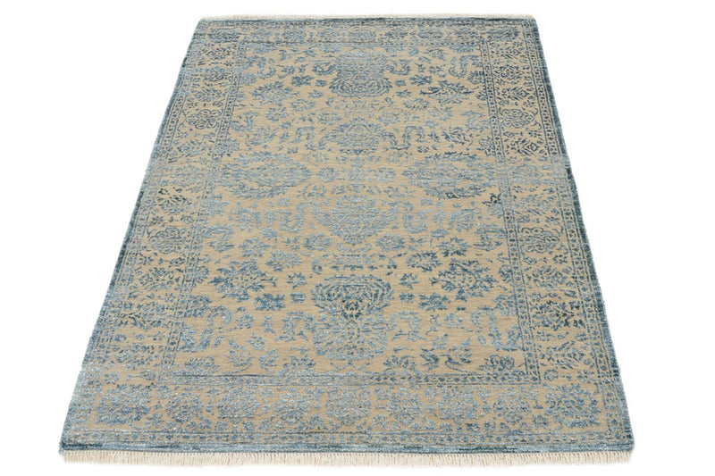 Designer Teppich - 151 x 106 cm - hellblau