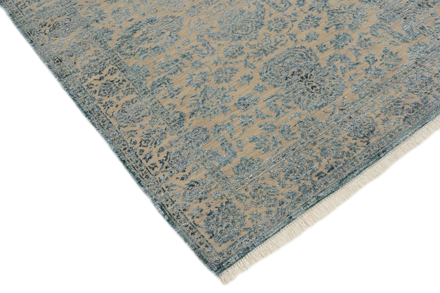 Designer Teppich - 151 x 106 cm - hellblau
