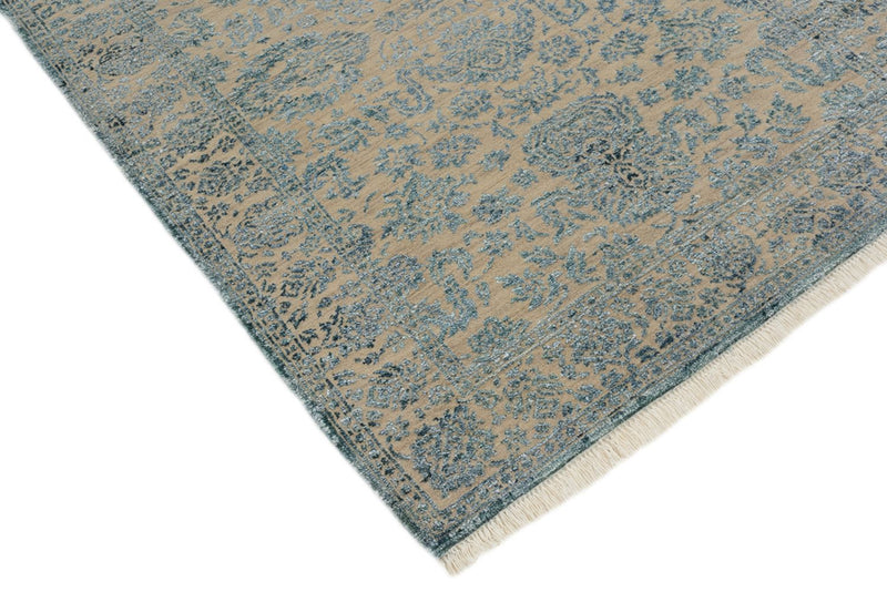 Designer Teppich - 151 x 106 cm - hellblau