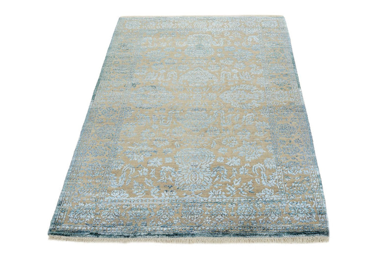 Designer Teppich - 151 x 106 cm - hellblau