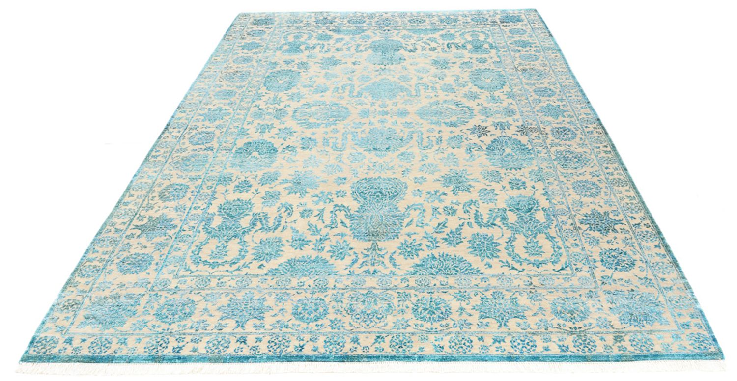 Designer Teppich - 301 x 203 cm - hellblau