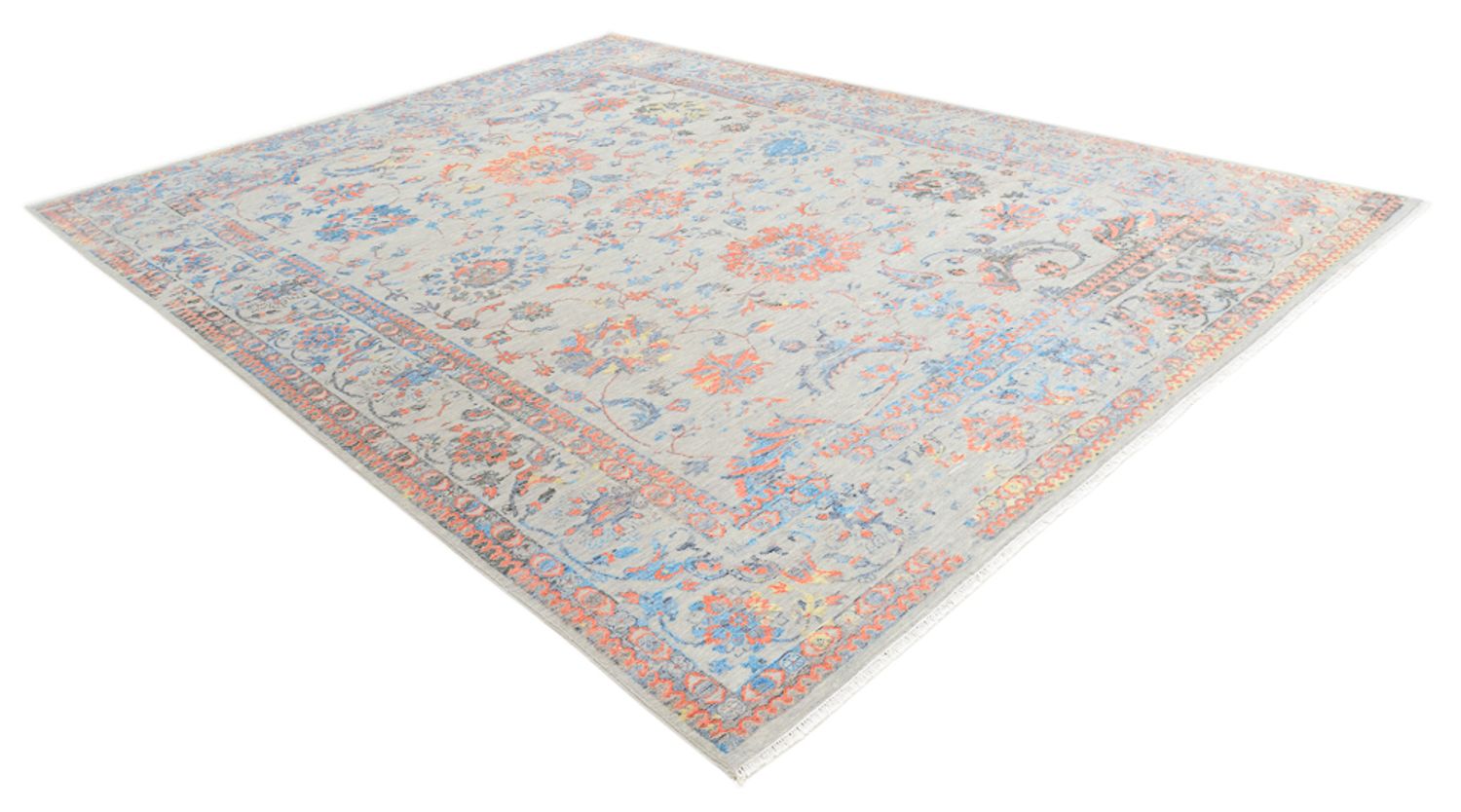 Designer Teppich - 366 x 271 cm - hellblau