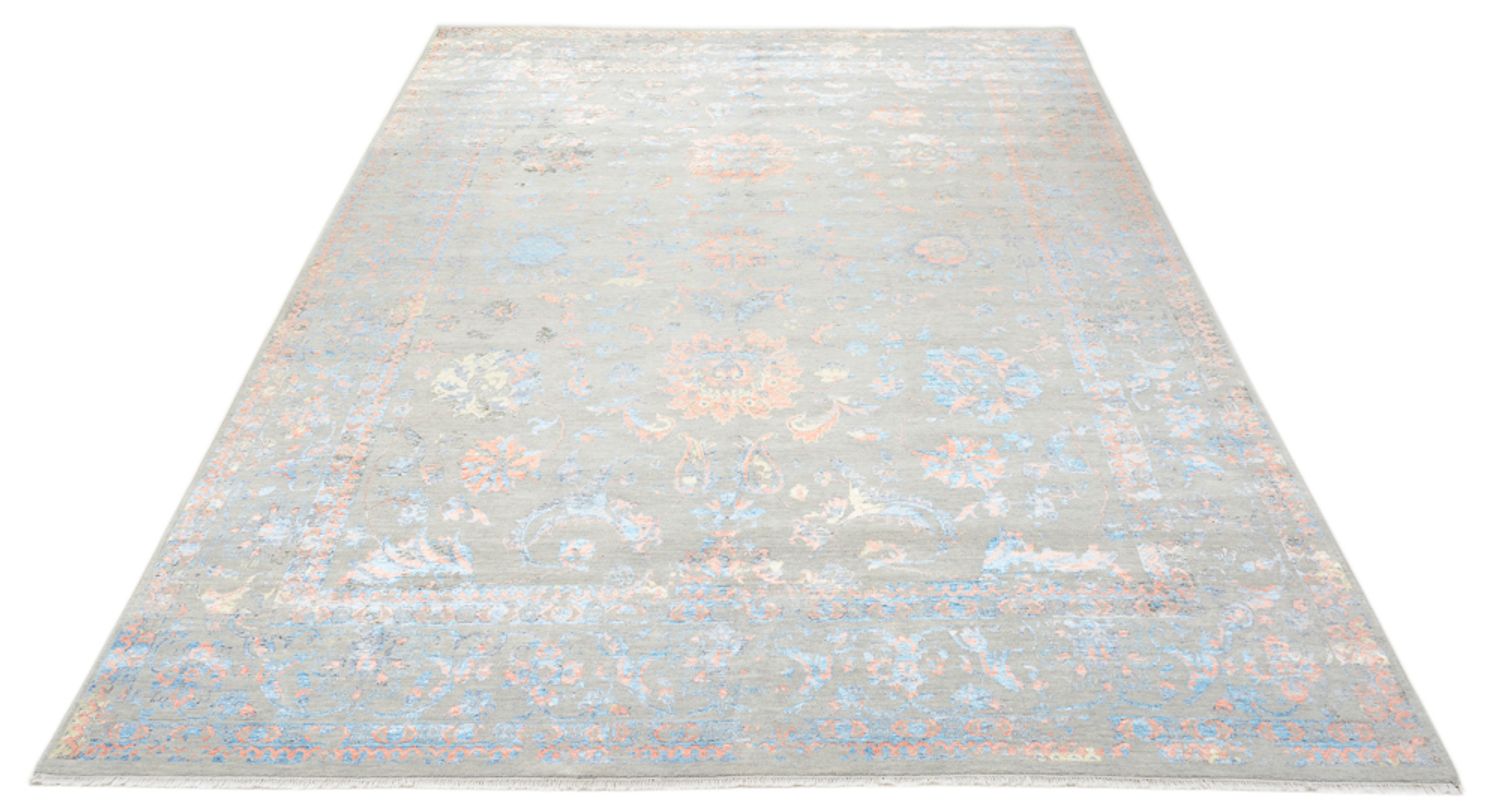 Designer Teppich - 366 x 271 cm - hellblau
