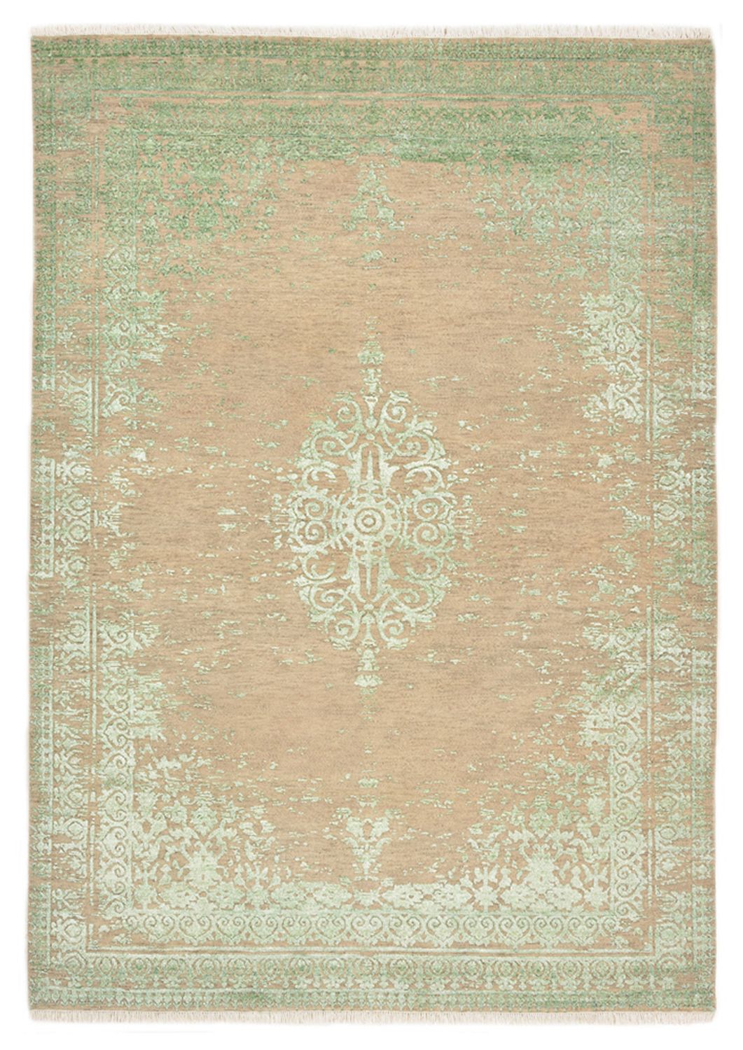 Designer Teppich - 239 x 171 cm - dunkelbeige