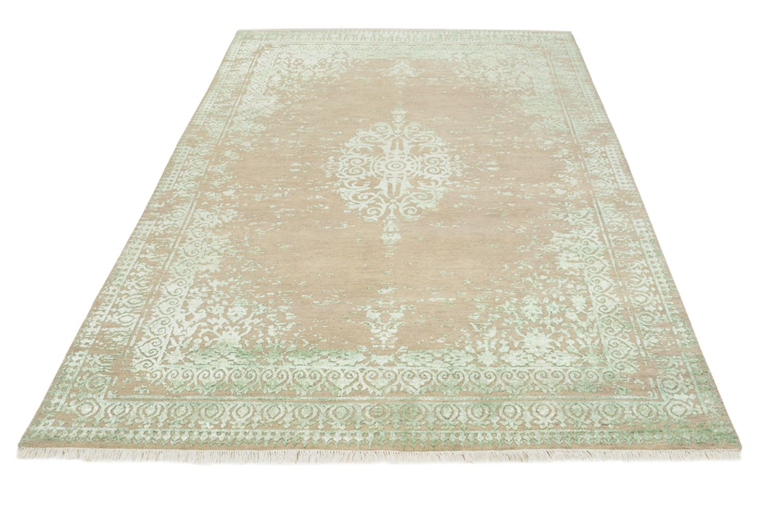 Designer Teppich - 239 x 171 cm - dunkelbeige