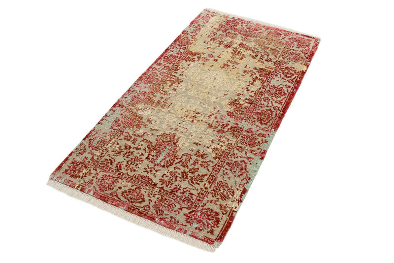 Designer Teppich - 134 x 71 cm - hellrot