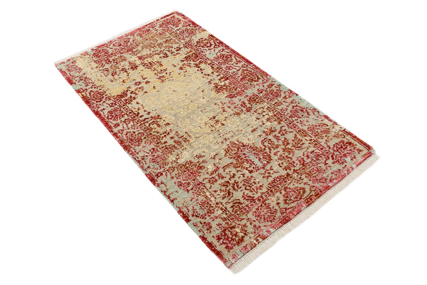 Designer Teppich - 134 x 71 cm - hellrot