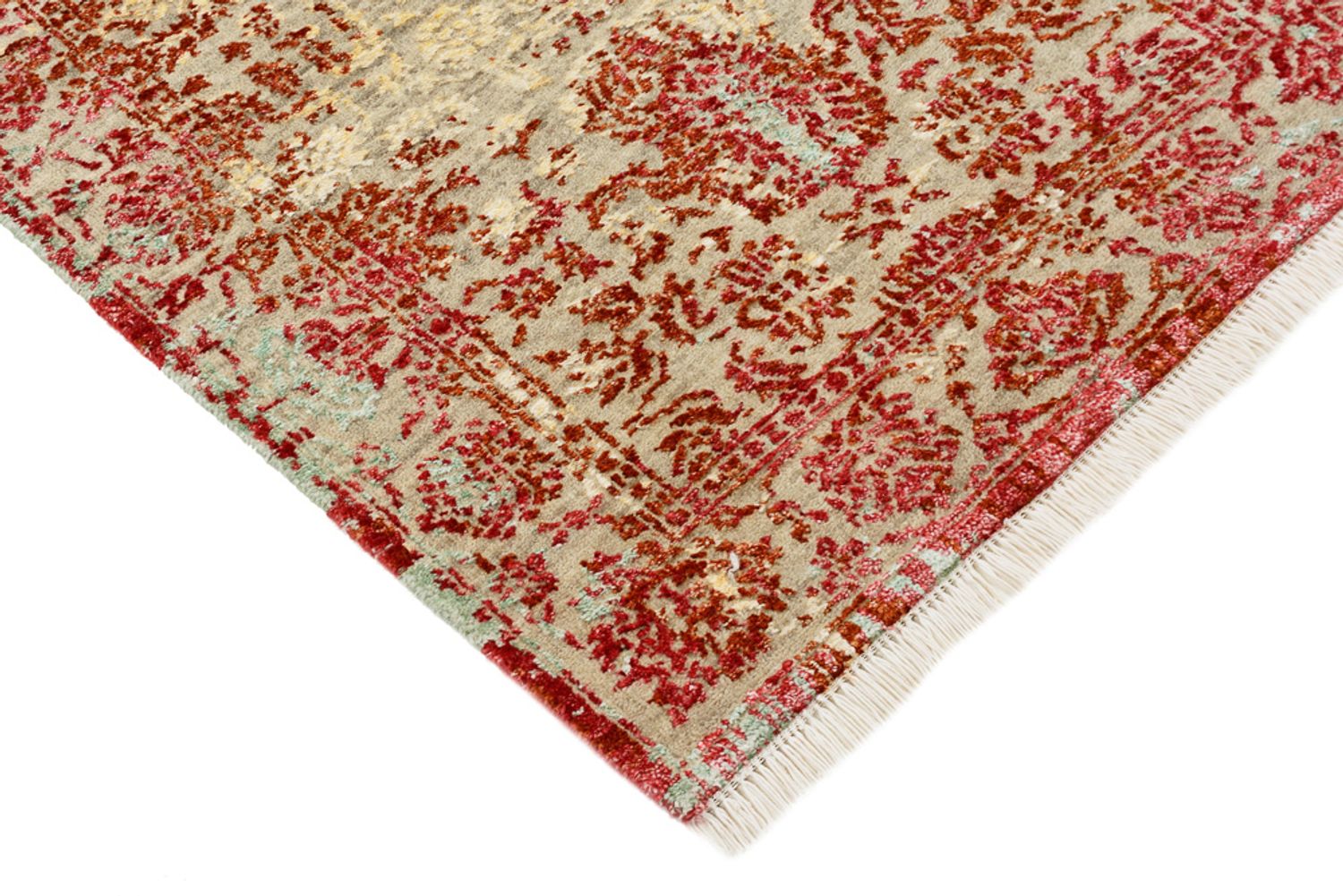 Designer Teppich - 134 x 71 cm - hellrot