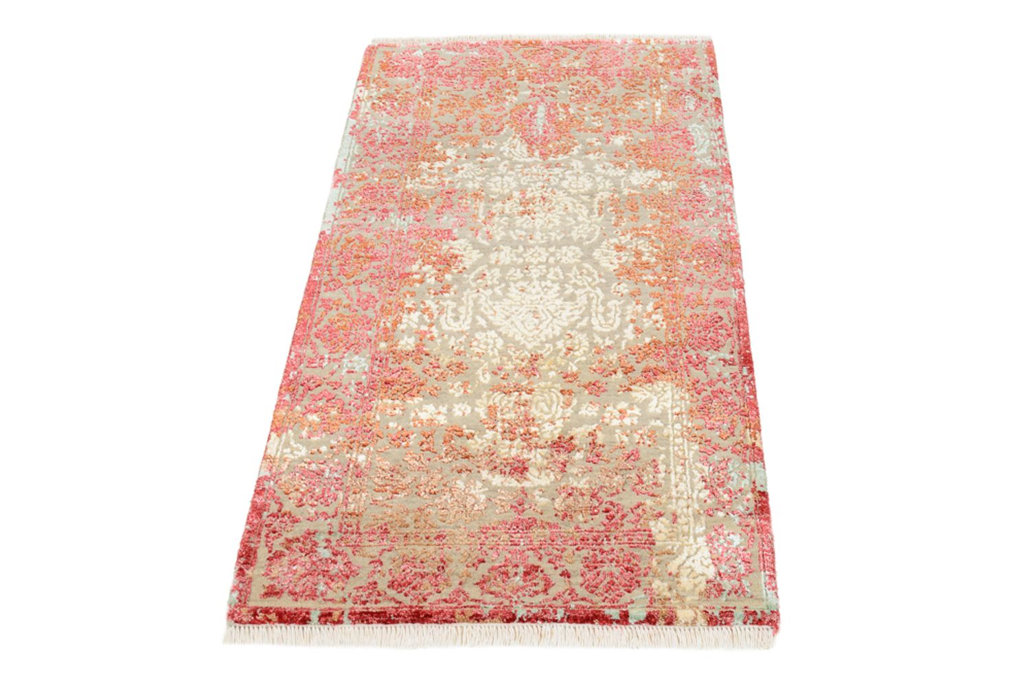 Designer Teppich - 134 x 71 cm - hellrot