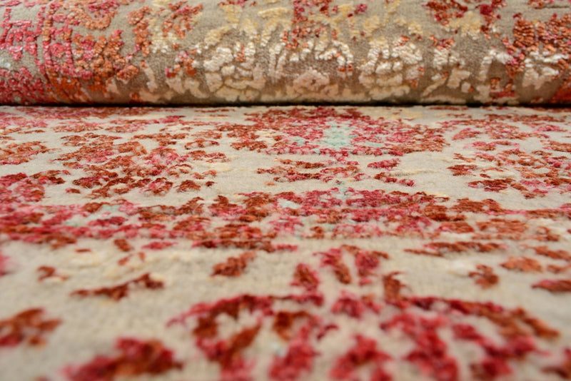 Designer Teppich - 134 x 71 cm - hellrot