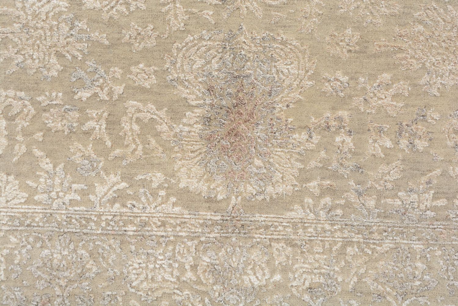 Designer Teppich - 179 x 131 cm - hellbeige