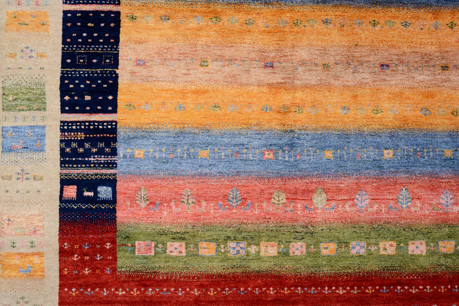 Gabbeh Teppich - Loribaft Indus - 244 x 173 cm - mehrfarbig
