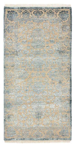 Designer Teppich - 134 x 70 cm - hellgrau