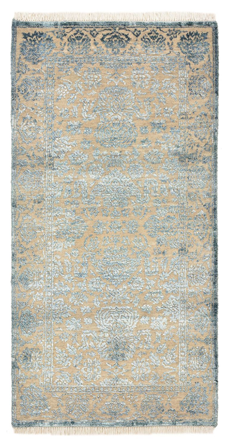 Designer Teppich - 134 x 70 cm - hellgrau