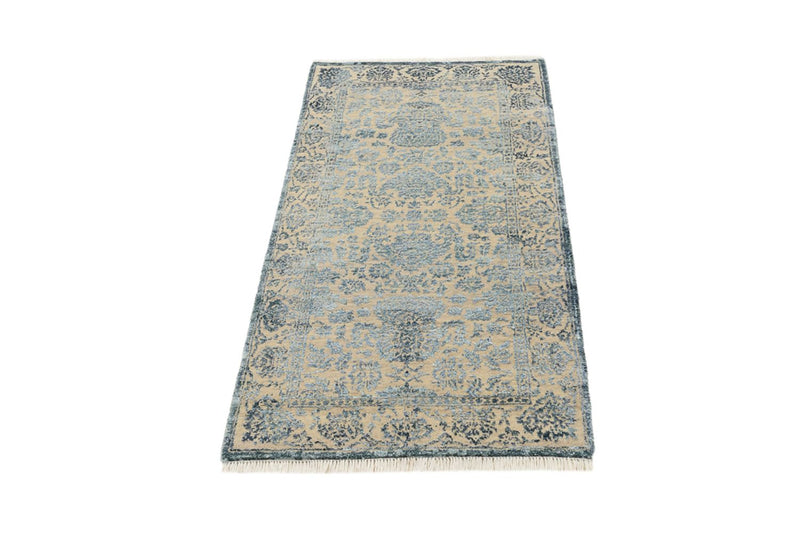 Designer Teppich - 134 x 70 cm - hellgrau