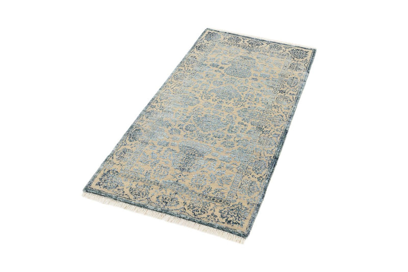 Designer Teppich - 134 x 70 cm - hellgrau