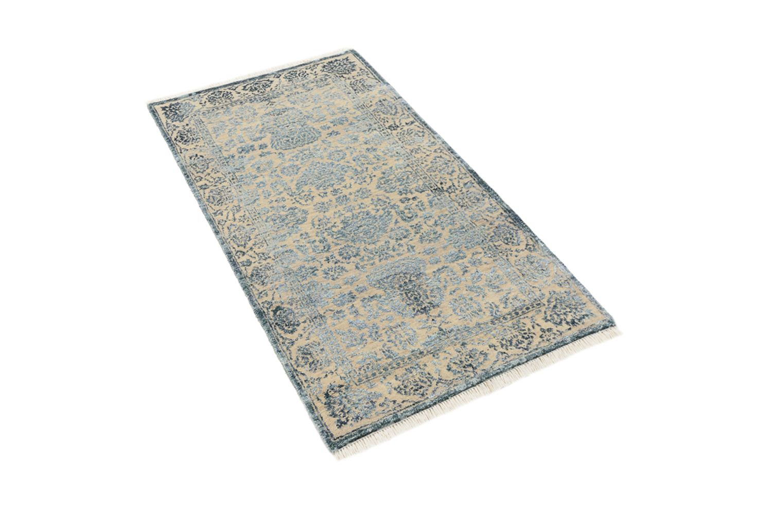 Designer Teppich - 134 x 70 cm - hellgrau