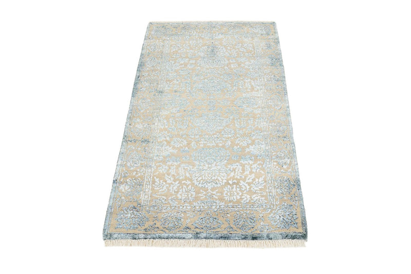 Designer Teppich - 134 x 70 cm - hellgrau