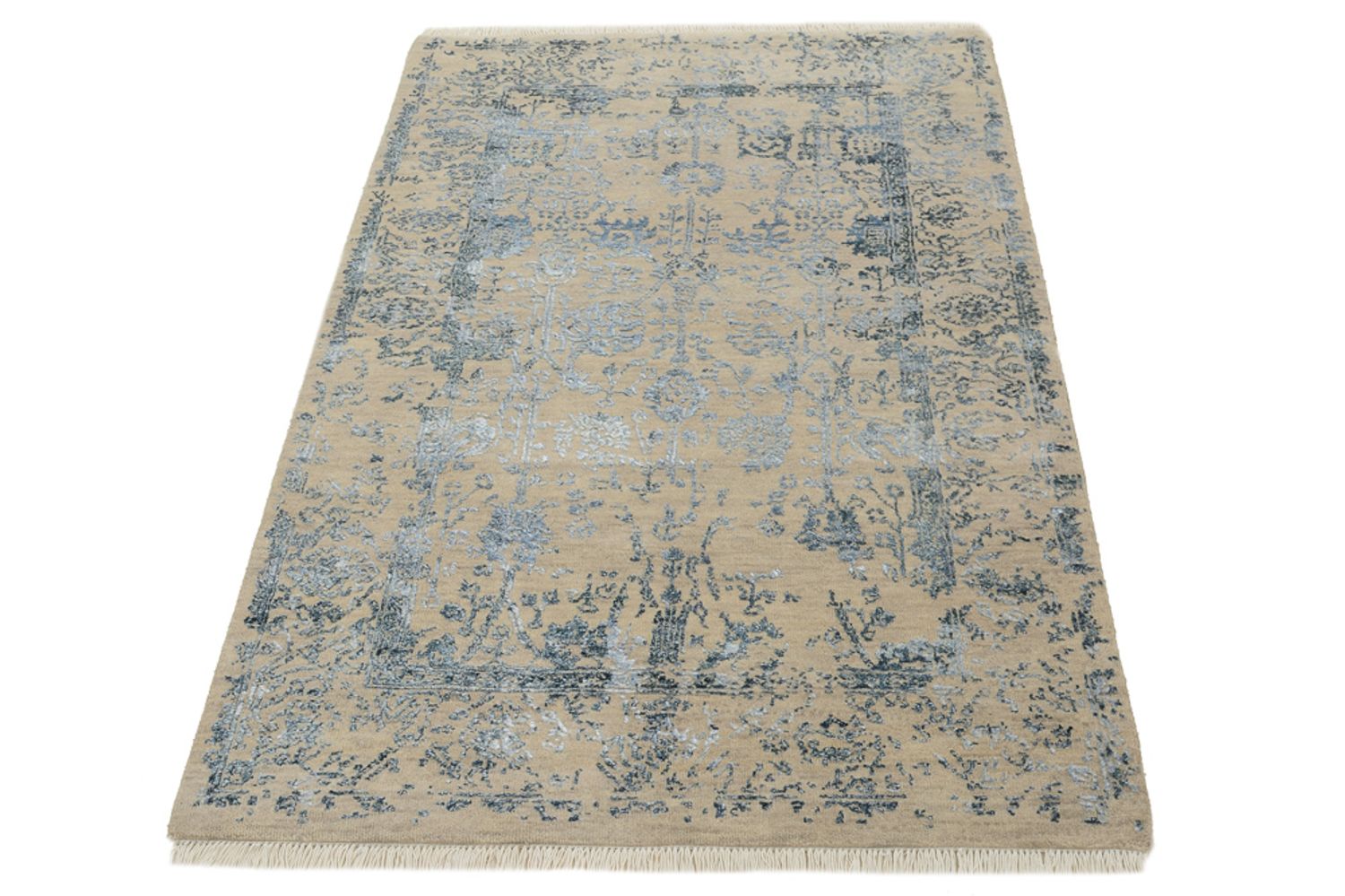 Designer Teppich - 149 x 95 cm - hellbeige