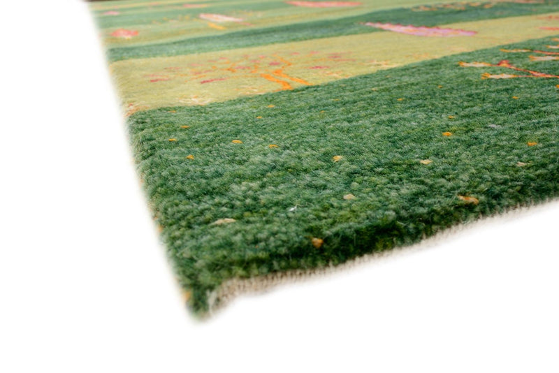 Gabbeh Teppich - Loribaft Indus - 247 x 172 cm - grün