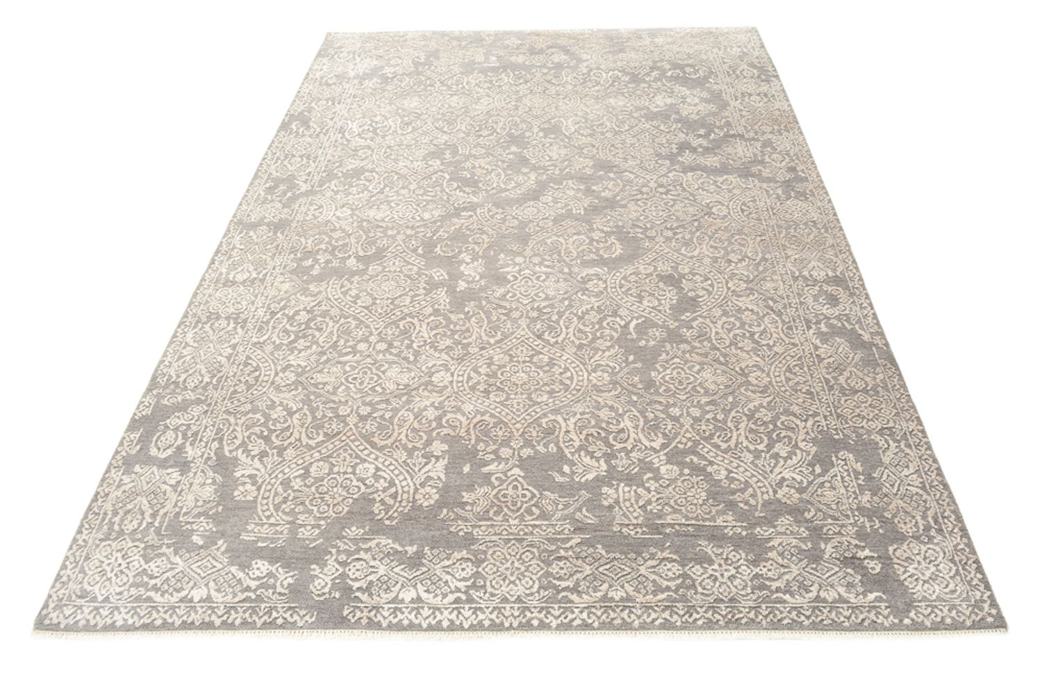 Designer Teppich - 241 x 172 cm - hellgrau