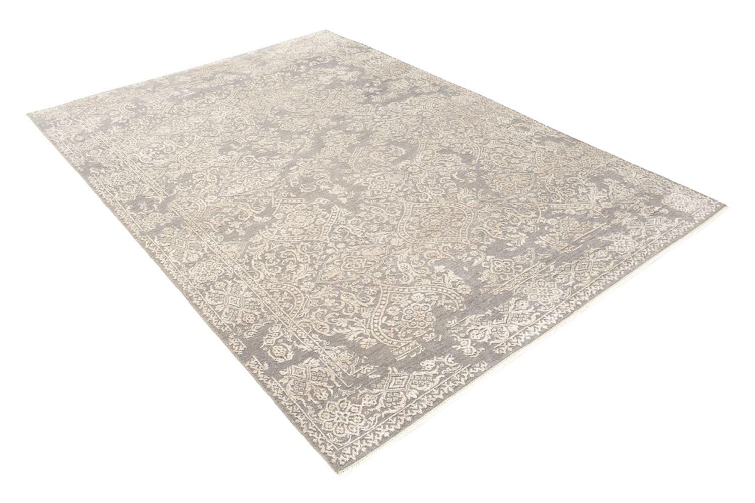 Designer Teppich - 241 x 172 cm - hellgrau