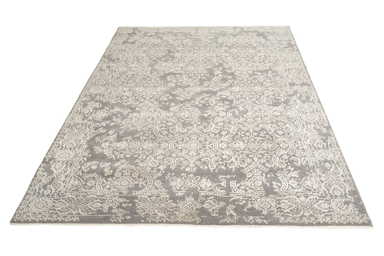 Designer Teppich - 241 x 172 cm - hellgrau