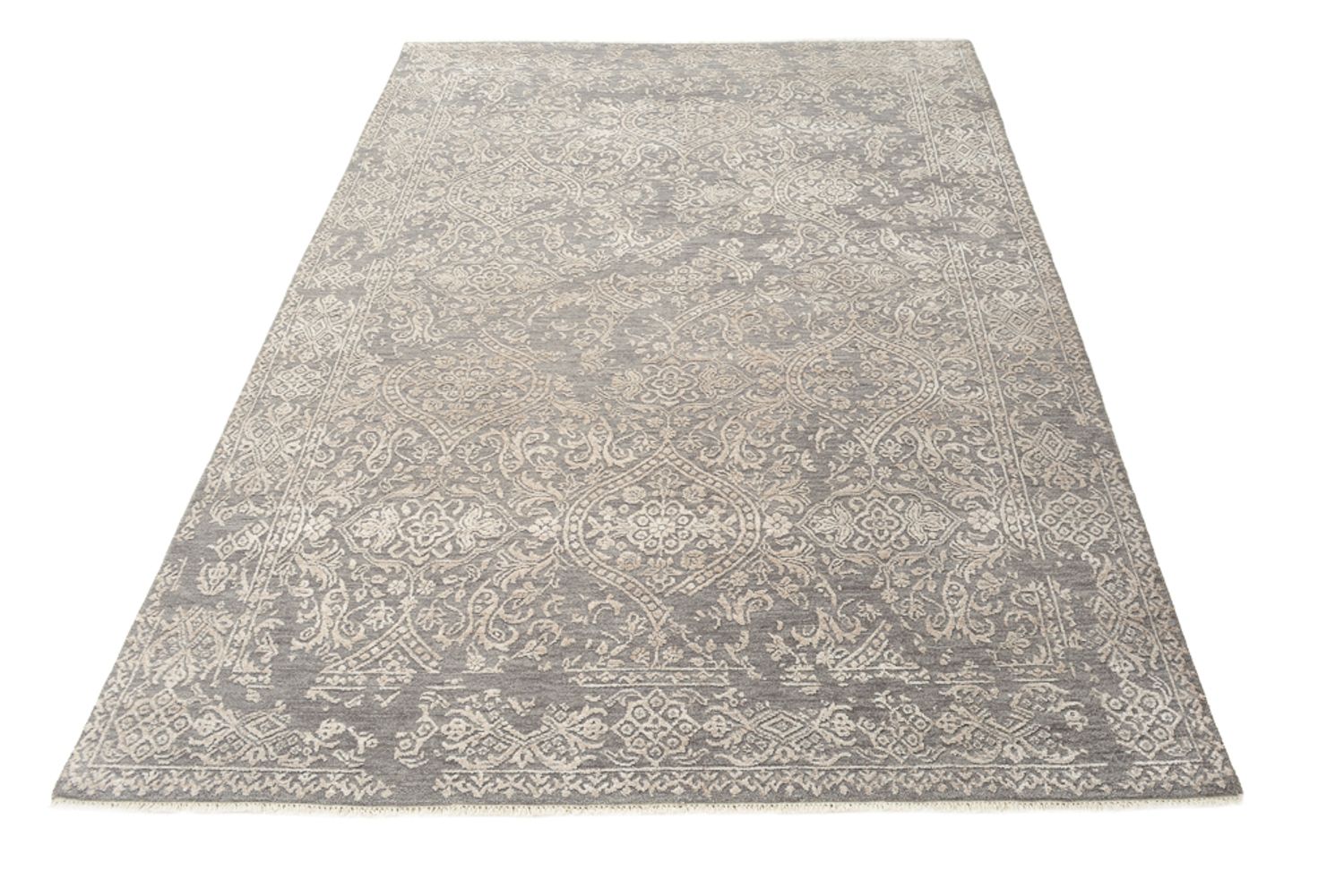 Designer Teppich - 215 x 152 cm - hellgrau