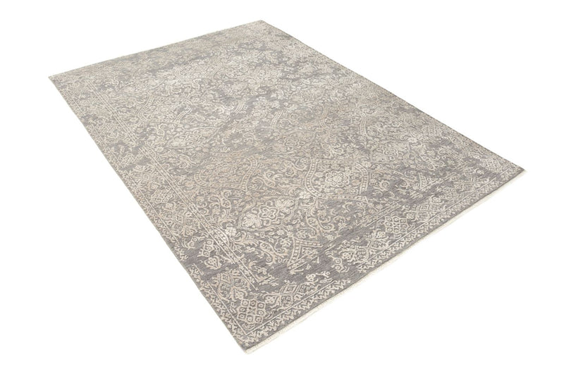 Designer Teppich - 215 x 152 cm - hellgrau