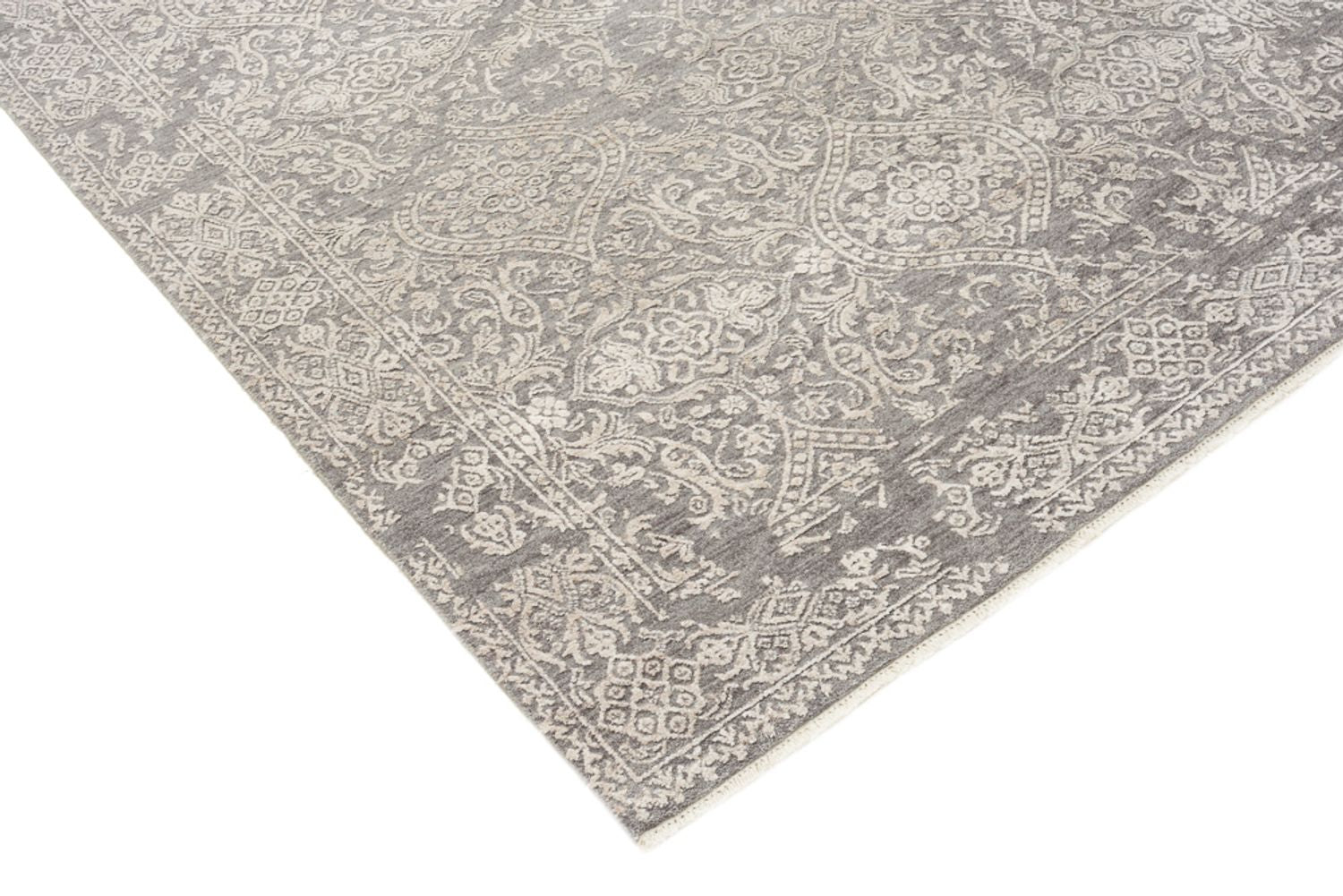 Designer Teppich - 215 x 152 cm - hellgrau