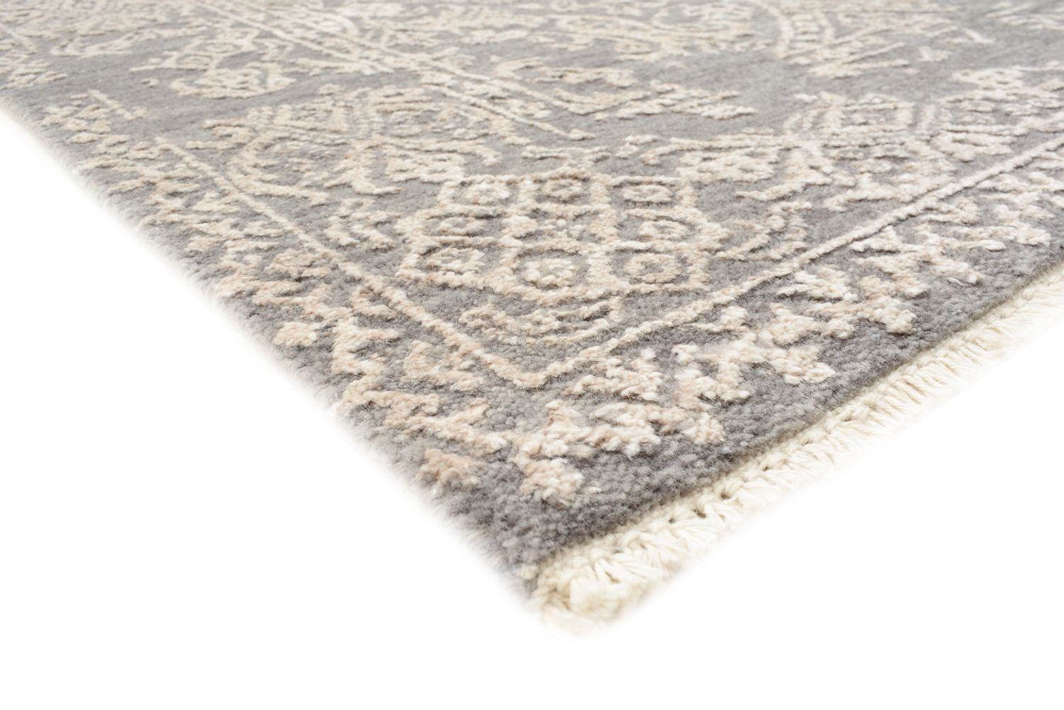 Designer Teppich - 215 x 152 cm - hellgrau