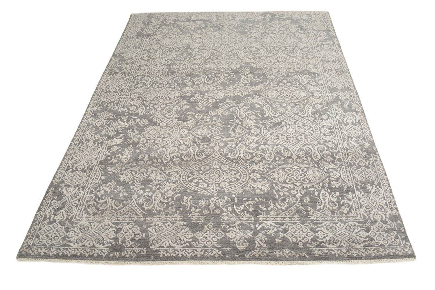 Designer Teppich - 215 x 152 cm - hellgrau