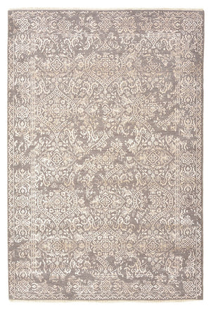 Designer Teppich - 181 x 124 cm - hellgrau