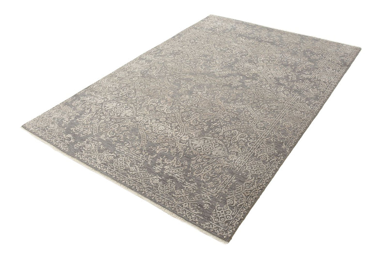 Designer Teppich - 181 x 124 cm - hellgrau