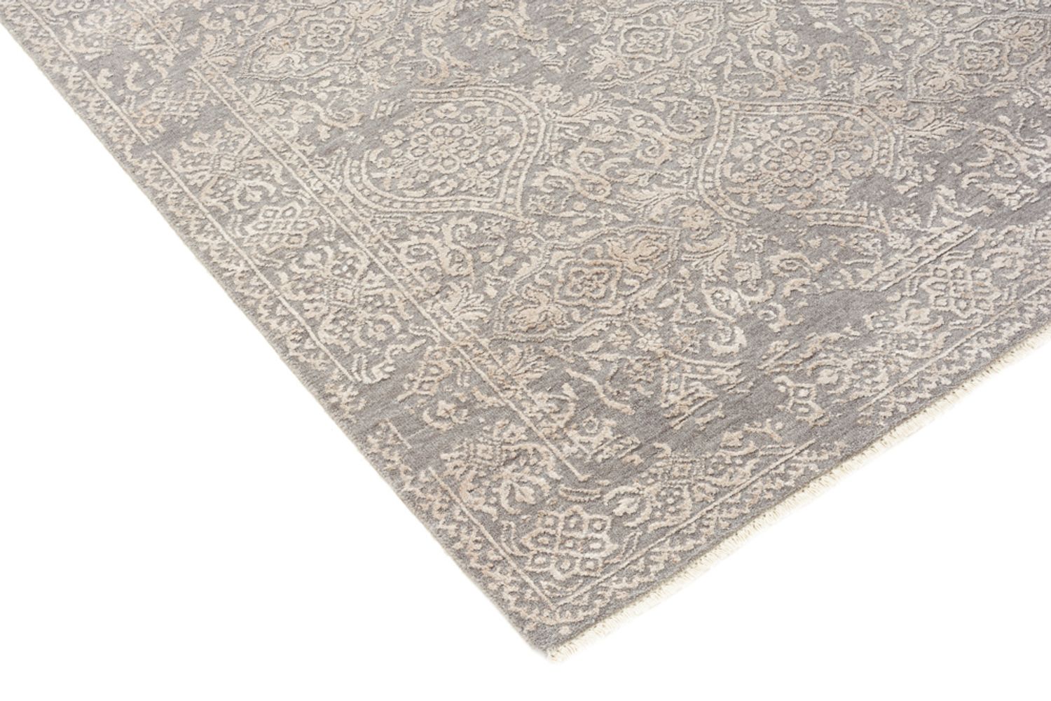 Designer Teppich - 181 x 124 cm - hellgrau
