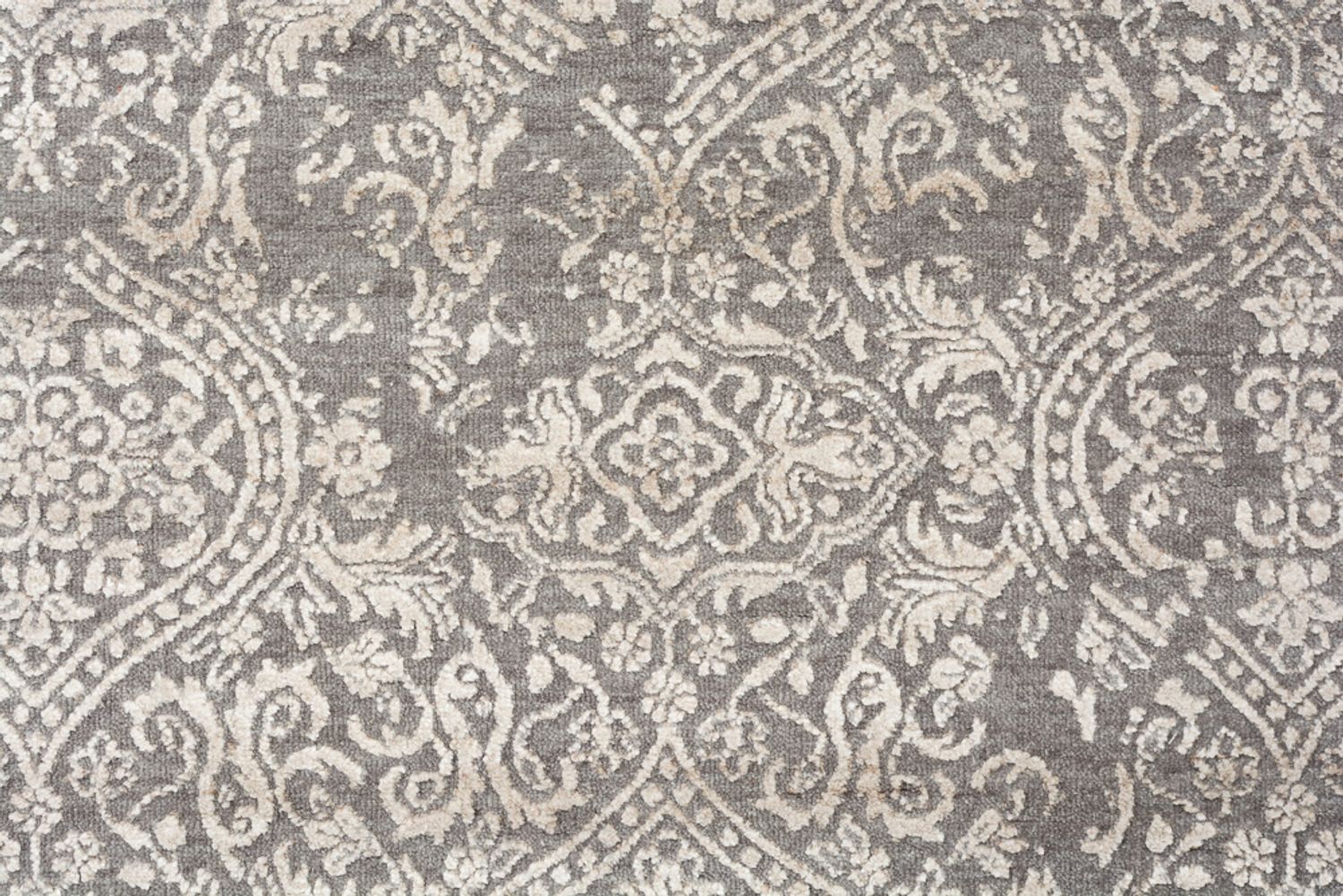 Designer Teppich - 181 x 124 cm - hellgrau