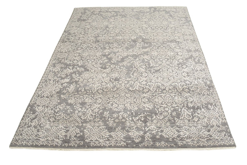 Designer Teppich - 181 x 124 cm - hellgrau