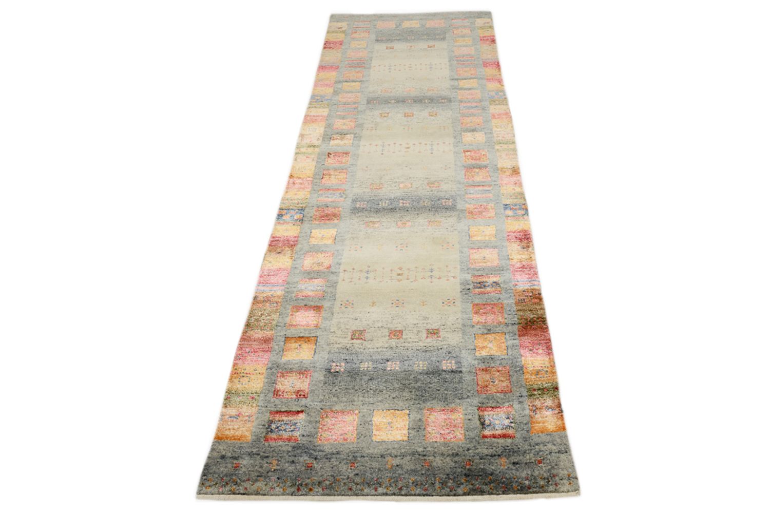 Läufer Gabbeh - Loribaft Indus - 295 x 82 cm - mehrfarbig