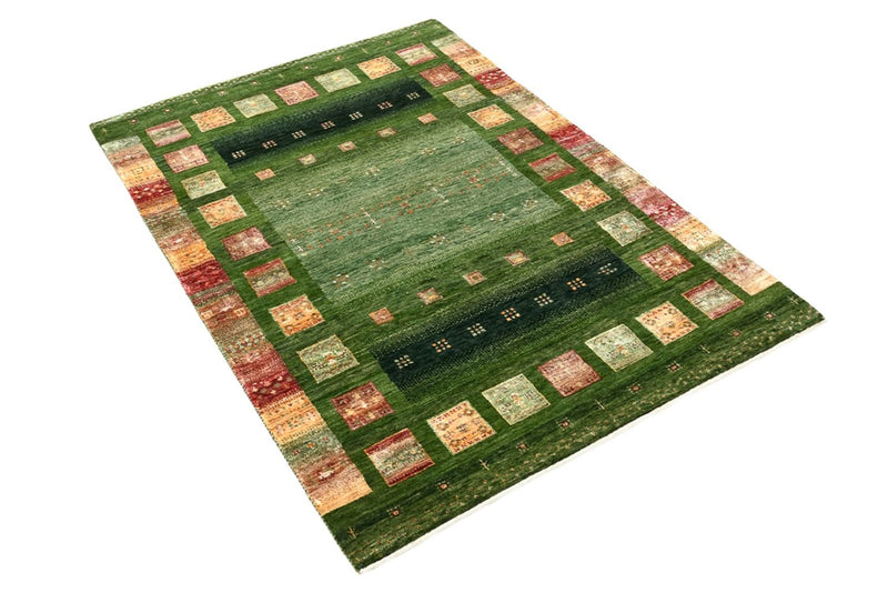 Gabbeh Teppich - Loribaft Indus - 154 x 106 cm - grün
