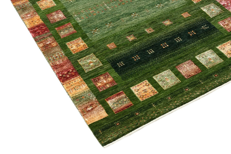 Gabbeh Teppich - Loribaft Indus - 154 x 106 cm - grün
