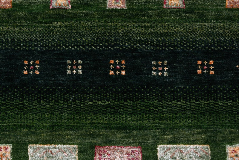 Gabbeh Teppich - Loribaft Indus - 154 x 106 cm - grün