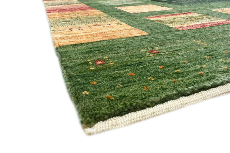 Gabbeh Teppich - Loribaft Indus - 302 x 249 cm - grün