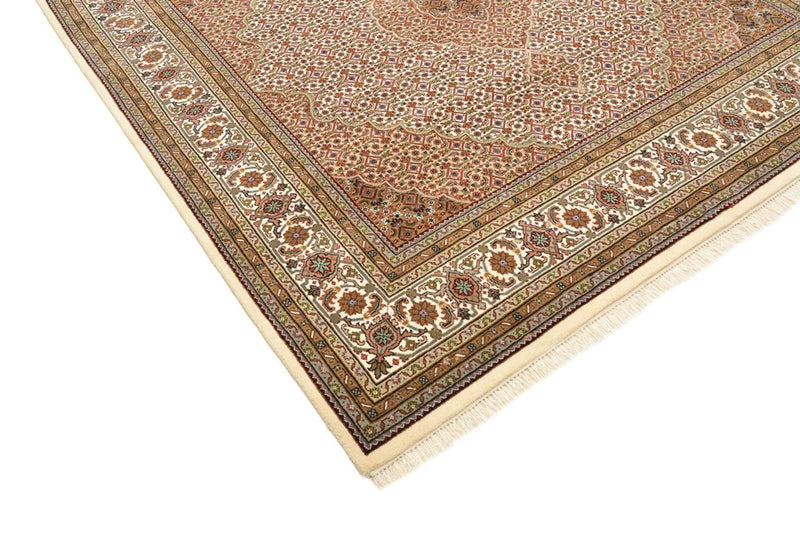 Orientteppich - Täbriz quadratisch  - 203 x 201 cm - dunkelbeige