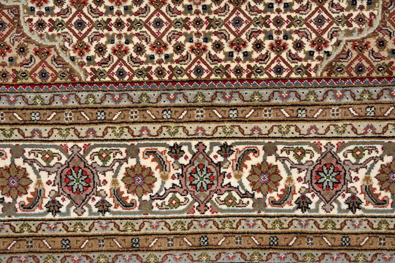 Orientteppich - Täbriz quadratisch  - 203 x 201 cm - dunkelbeige