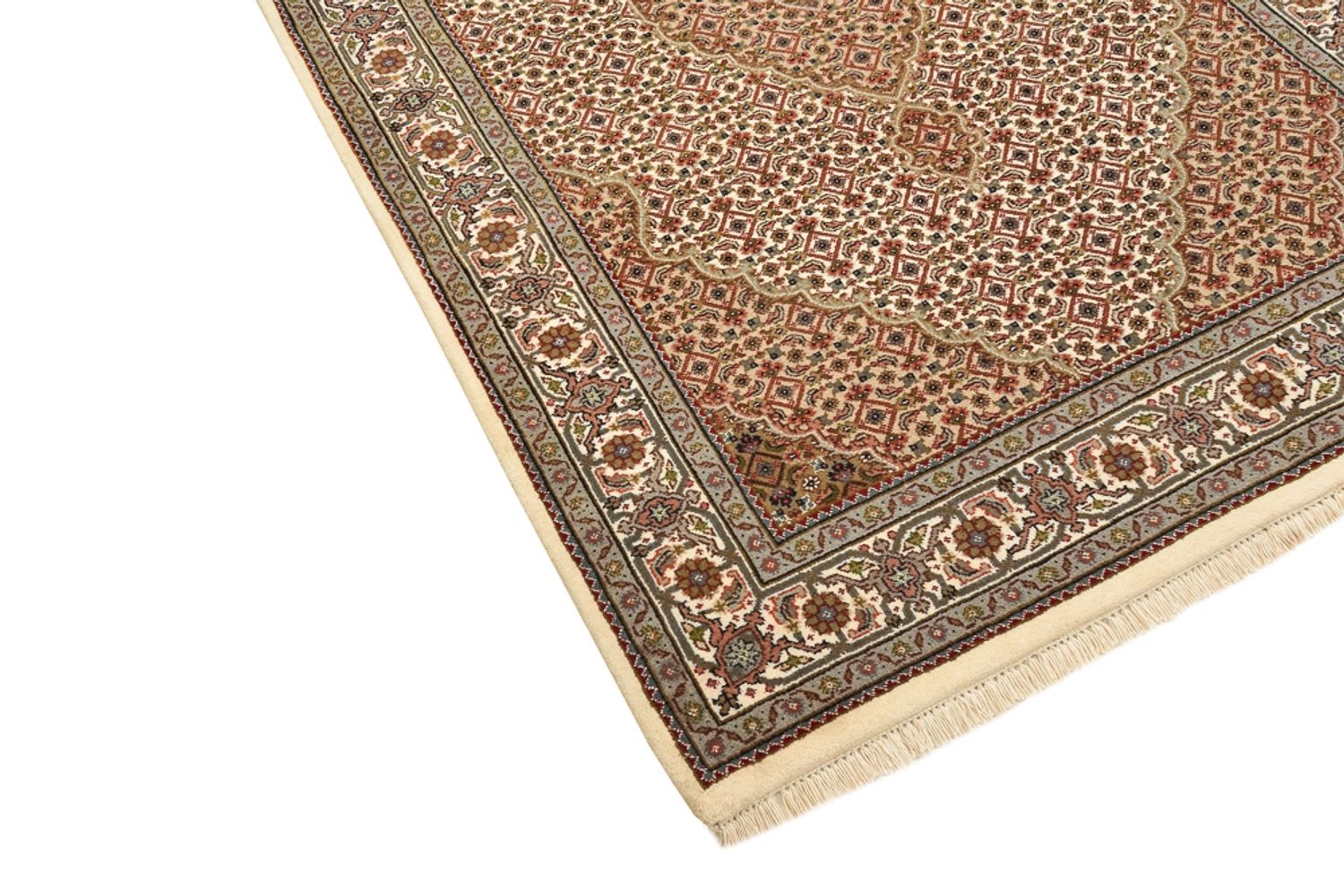 Orientteppich - Täbriz - 177 x 125 cm - dunkelbeige