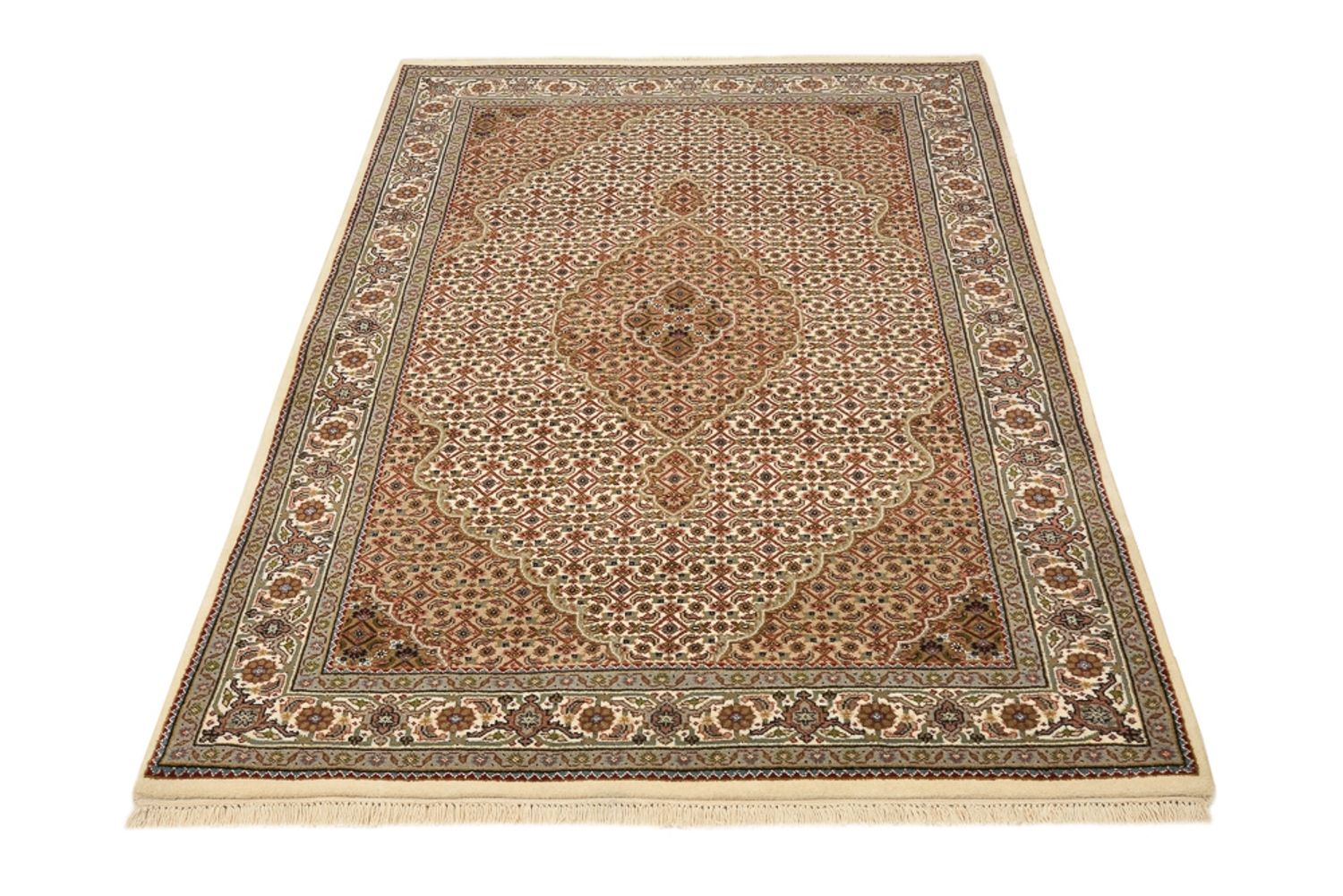 Orientteppich - Täbriz - 177 x 125 cm - dunkelbeige